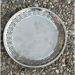 Vintage Manning Bowman Reticulated Plate Mid Century Modern Decor 10"